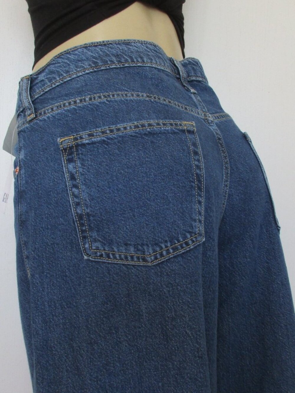 New GAP JEANS Size 14/32 Mid Rise Baggy Wide Leg Denim